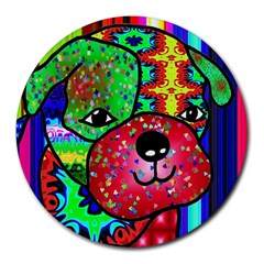 Pug 8  Mouse Pad (round)