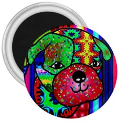 Pug 3  Button Magnet by Siebenhuehner