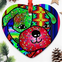 Pug Heart Ornament