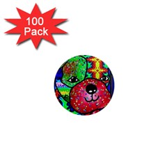 Pug 1  Mini Button Magnet (100 Pack) by Siebenhuehner