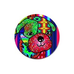 Pug Magnet 3  (round) by Siebenhuehner