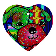 Pug Heart Ornament (two Sides)