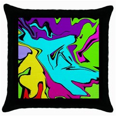 Abstract Black Throw Pillow Case by Siebenhuehner