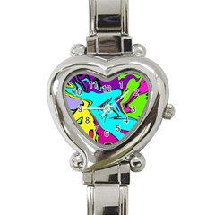 Abstract Heart Italian Charm Watch 