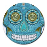 Skull 8  Mouse Pad (Round) Front