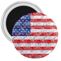 Flag 3  Button Magnet