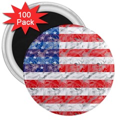 Flag 3  Button Magnet (100 Pack)