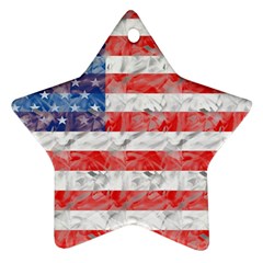 Flag Star Ornament (two Sides) by uniquedesignsbycassie