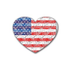 Flag Drink Coasters (heart)