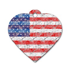 Flag Dog Tag Heart (two Sided)