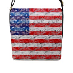 Flag Flap Closure Messenger Bag (large)