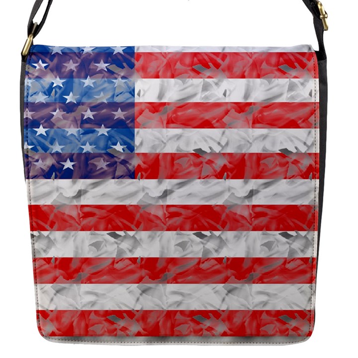 Flag Flap Closure Messenger Bag (Small)