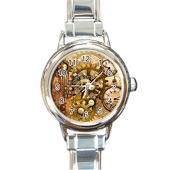 Steampunk Round Italian Charm Watch