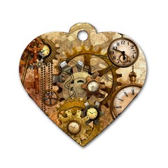 Steampunk Dog Tag Heart (one Sided)  by Ancello