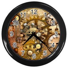 Steampunk Wall Clock (black) by Ancello