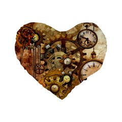 Steampunk 16  Premium Heart Shape Cushion 