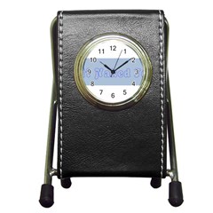 1logo2 Stationery Holder Clock