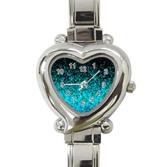 Glitter Dust 1 Heart Italian Charm Watch 