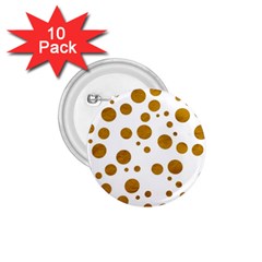 Tan Polka Dots 1 75  Button (10 Pack)