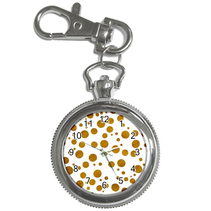 Tan Polka Dots Key Chain & Watch