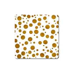 Tan Polka Dots Magnet (square)