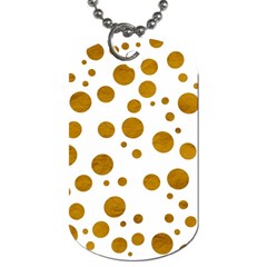 Tan Polka Dots Dog Tag (one Sided)