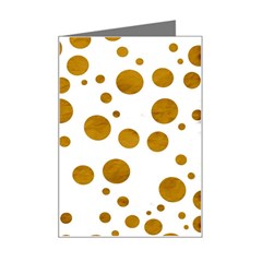 Tan Polka Dots Mini Greeting Card