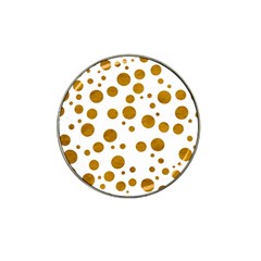 Tan Polka Dots Golf Ball Marker (for Hat Clip) by Colorfulart23