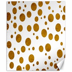 Tan Polka Dots Canvas 8  X 10  (unframed) by Colorfulart23