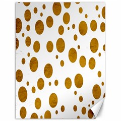 Tan Polka Dots Canvas 12  X 16  (unframed)