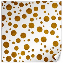 Tan Polka Dots Canvas 16  X 16  (unframed)