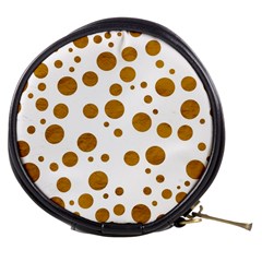 Tan Polka Dots Mini Makeup Case