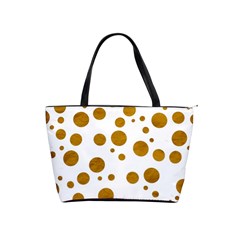 Tan Polka Dots Large Shoulder Bag