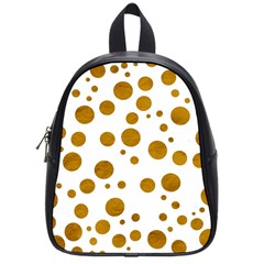 Tan Polka Dots School Bag (small)