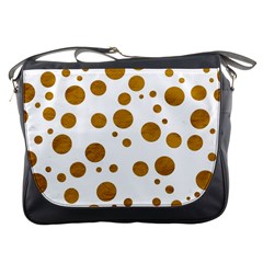 Tan Polka Dots Messenger Bag