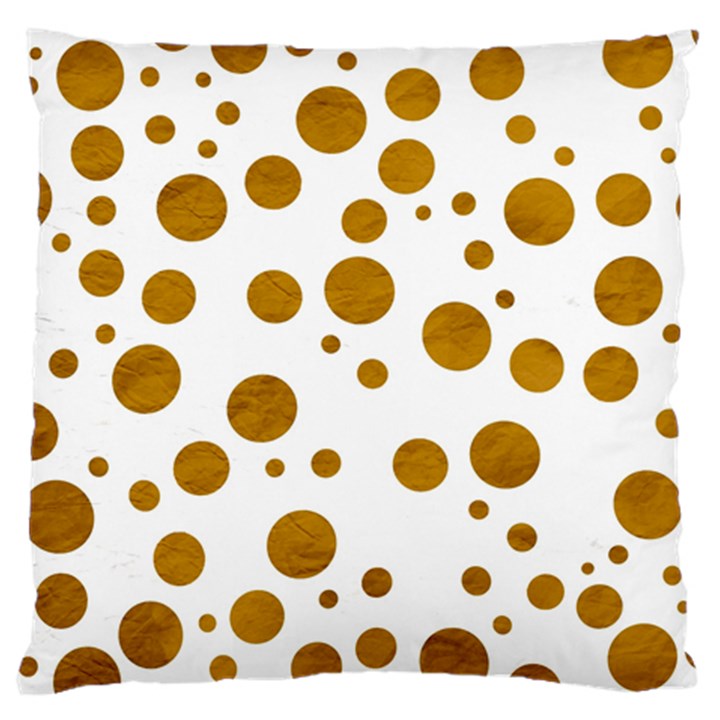 Tan Polka Dots Large Cushion Case (Single Sided) 