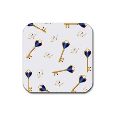 21st Birthday Keys Background Drink Coaster (square)