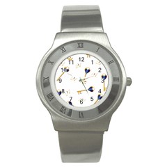 21st Birthday Keys Background Stainless Steel Watch (slim)