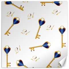 21st Birthday Keys Background Canvas 12  X 12  (unframed)