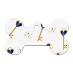 21st Birthday Keys Background Dog Tag Bone (Two Sided) Front