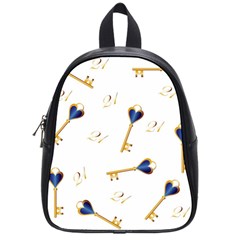 21st Birthday Keys Background School Bag (small)