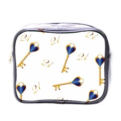 21st Birthday Keys Background Mini Travel Toiletry Bag (one Side)