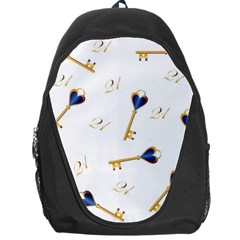 21st Birthday Keys Background Backpack Bag