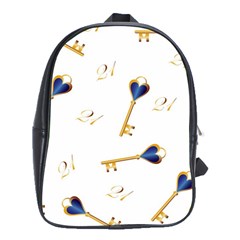 21st Birthday Keys Background School Bag (xl)