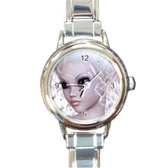 Fairy Elfin Elf Nymph Faerie Round Italian Charm Watch by goldenjackal