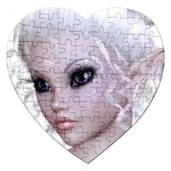 Fairy Elfin Elf Nymph Faerie Jigsaw Puzzle (heart) by goldenjackal