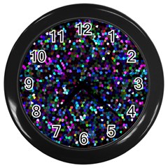 Glitter 1 Wall Clock (black) by MedusArt