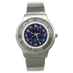 Glitter 1 Stainless Steel Watch (slim) by MedusArt