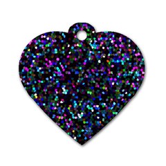 Glitter 1 Dog Tag Heart (one Sided) 