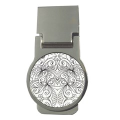 Drawing Floral Doodle 1 Money Clip (round)